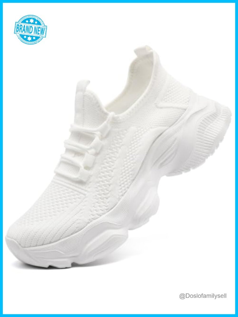 Womens Chunky Platform Sneakers Breathable Mesh Cushioned Walking Shoes